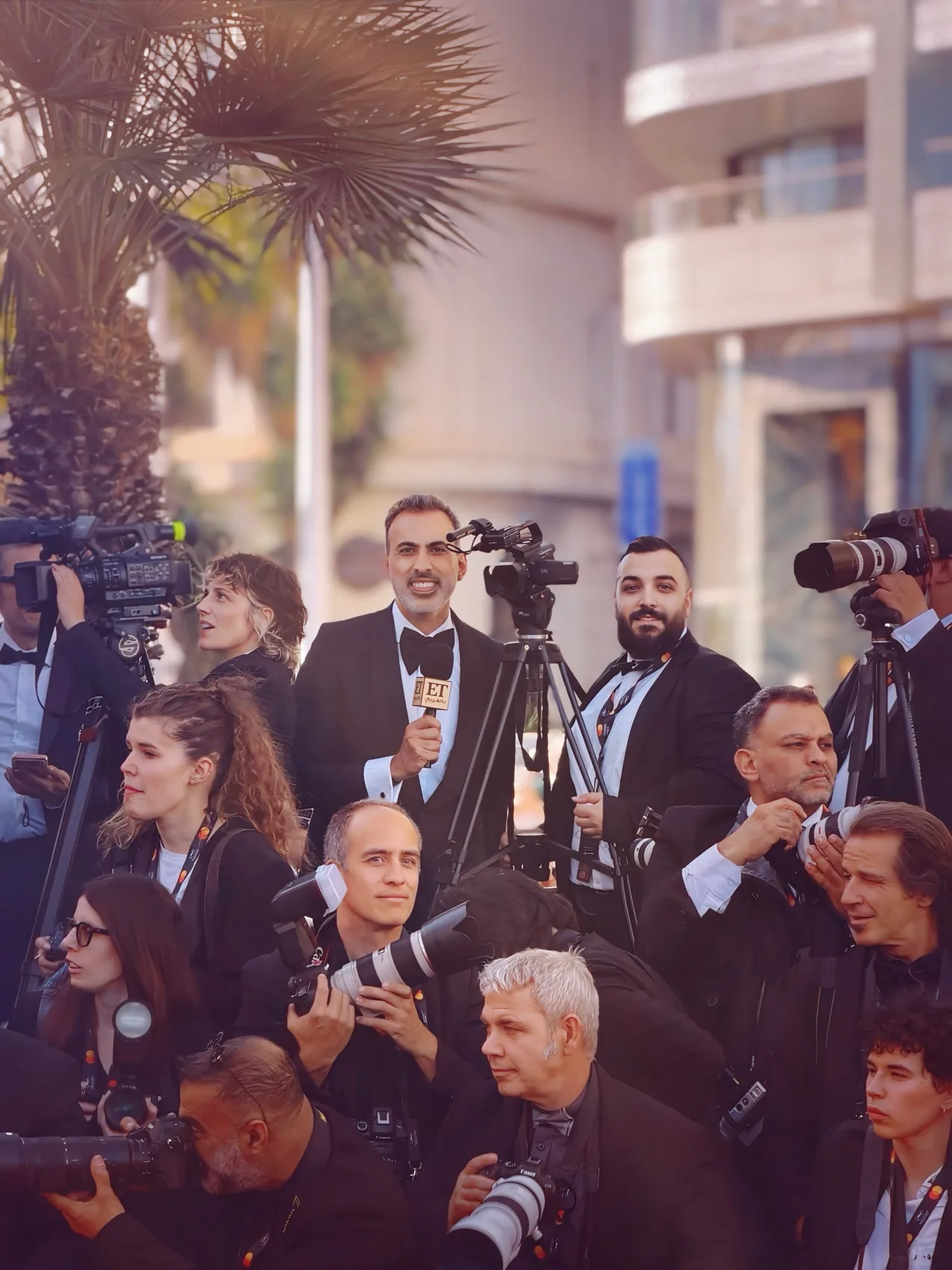 Camera crew at festival